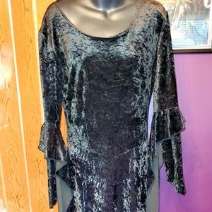Morbid Threads Vintage Goth Velvet Vampire Dress